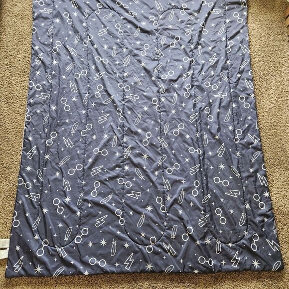 Harry Potter Icon Twin Comforter Pillowcase Gray Wizard Hogwarts‎ Reversible - Picture 8 of 15